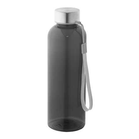 ENDERS M. Bouteille 100% rPET translucide, finition brillante 600 mL Noir | sans marquage