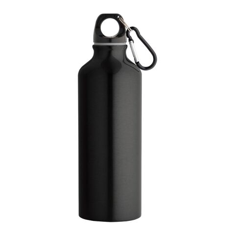 RE-LANDSCAPE M. Gourde en aluminium recyclé avec mousqueton 530 ml Noir | Tampographie 1 couleur