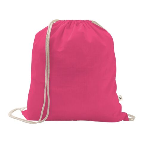 ISTANBUL. Sac à dos en coton recyclé (70%) et polyester (30% rPET) (150 g/m²) Rose | sans marquage