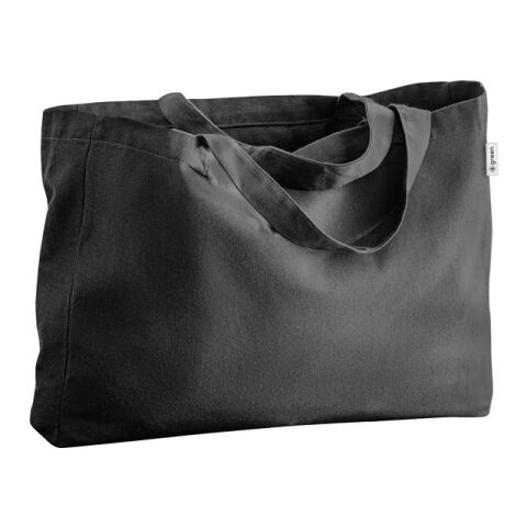 CAMDEN. Sac en coton (50%), coton recyclé (30%) et polyester (20% rPET) (280 g/m²) Noir | sans marquage
