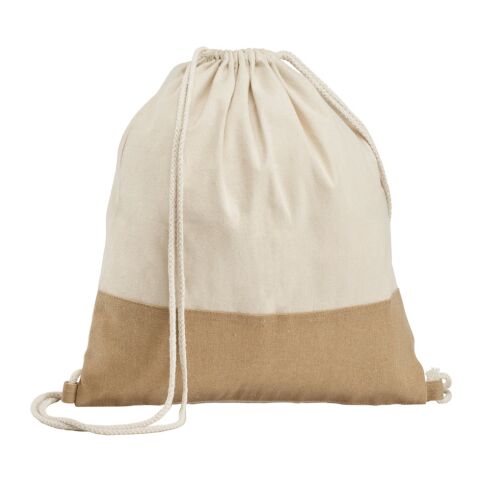 SABLON. Sac type sac-à-dos 100% coton (160 g/m²) Beige | sans marquage