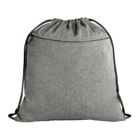 CHANCERY. Sac à cordelettes en coton recyclé (70%), polyester (30% rPET) (140 g/m²) noir | sans marquage