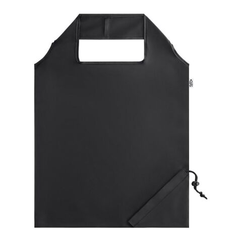 BEIRA. Sac pliable en 190T polyester recyclé (100% rPET) noir | sans marquage