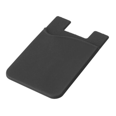 SHELLEY. Porte-cartes en silicone pour smartphone Noir | sans marquage