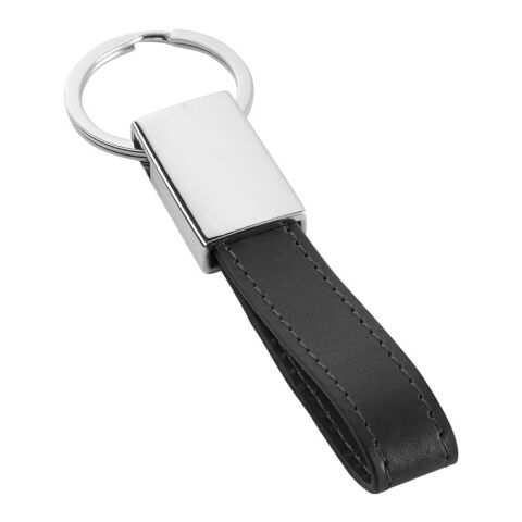 WATOH. Porte-clés en métal et PU Noir | sans marquage