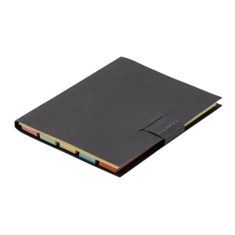 LEWIS. Bloc-notes de feuilles repositionnables avec 7 ensembles Noir | sans marquage