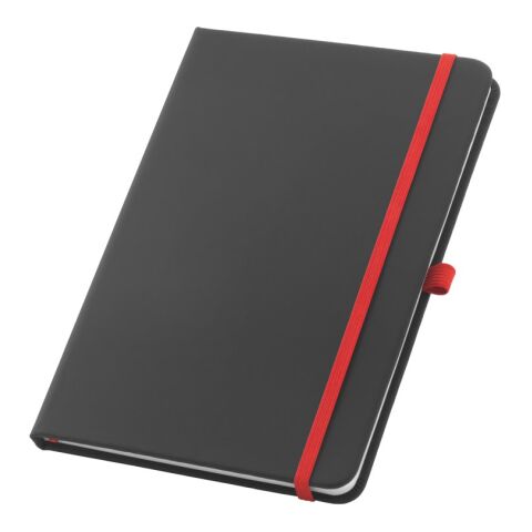 CORBIN. Bloc notes A5 en PU avec pages lignées Rouge | sans marquage