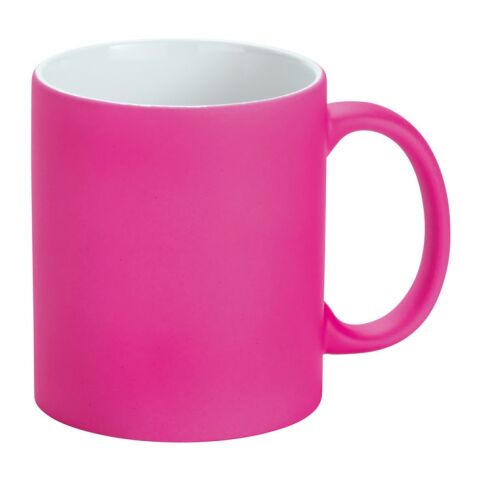 LYNCH. Tasse en céramique avec finition néon 350 mL Rose | sans marquage