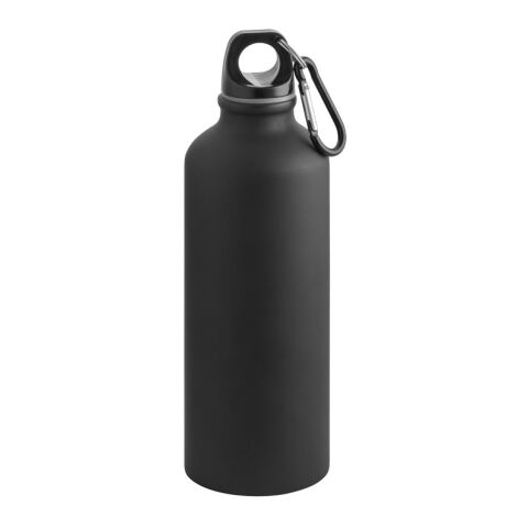 COLLINA. Bouteille aluminium 540mL avec mousqueton Noir | sans marquage