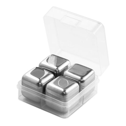 GLACIER. Jeu de cubes réutilisables en acier inoxydable Argenté | sans marquage