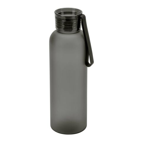 RIO rPET. Bouteille en rPET finition mate 600 mL Noir | Tampographie 1 couleur