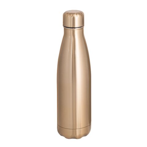 SHOW METALLIC. Gourde en acier inoxydable, finition métallique mate 510 ml Or | Sérigraphie 1 couleur