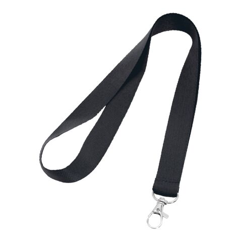 LARIAT. Lanyard en polyester Noir | sans marquage