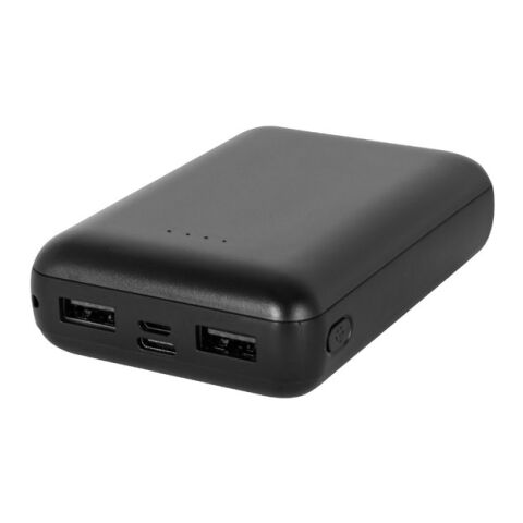 LEAKEY 10. batterie nomade 10&#039;000 mAh en ABS recyclé (100 % rABS) Noir | Tampographie 1 couleur