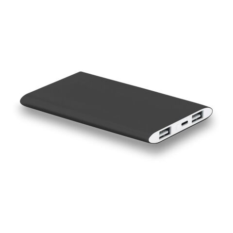 NOBEL. Power bank 7&#039;200 mAh en aluminium recyclé (100 % rAL) Noir | sans marquage
