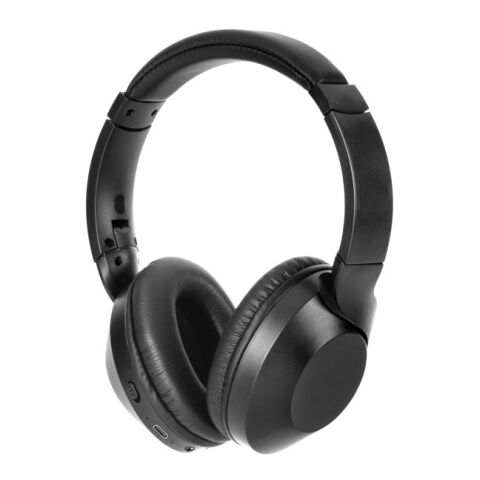HENDRIX. Casque sans fil pliable avec 20h d&#039;autonomie en ABS recyclé (100 % rABS) Noir | sans marquage