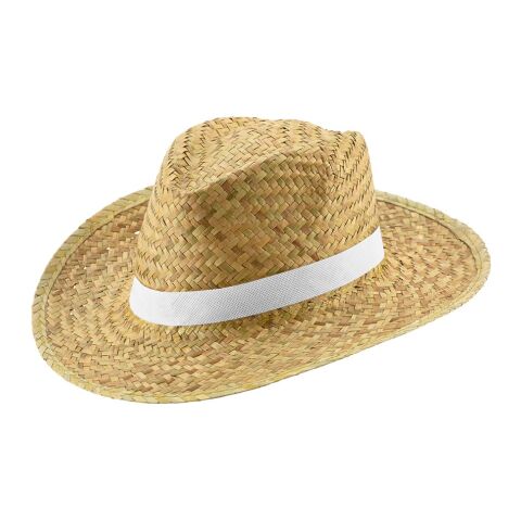 JEAN POLI. Chapeau de paille naturel blanc | sans marquage