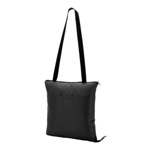 GRADY. Couverture de pique-nique pliable en rPET et PEVA Noir | sans marquage