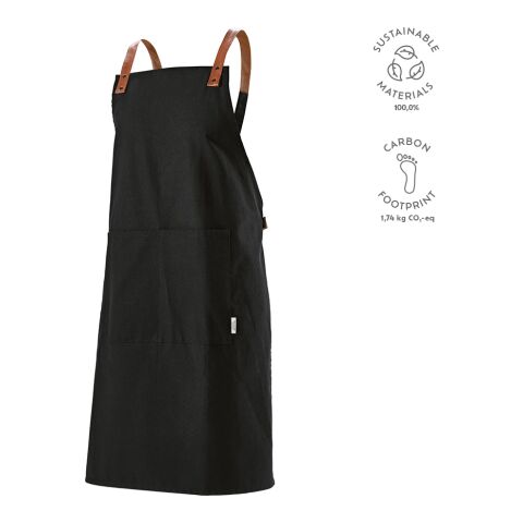 Tablier Kandinsky en coton recyclé 280 g/m Noir | sans marquage