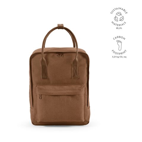 Sac à dos Stockholm 18L Coton recyclé 450 gsm marron | sans marquage