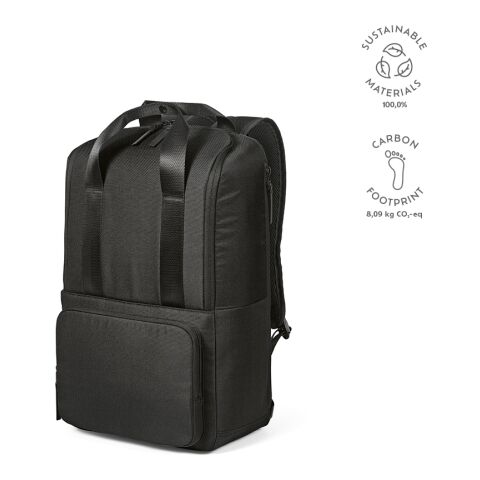 Sac à dos Bucarest 18L rPET 600D Noir | sans marquage