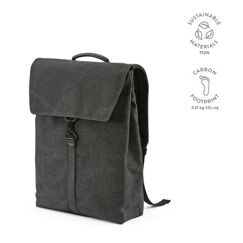 Sac à dos Prague 25L Coton recyclé Noir | sans marquage