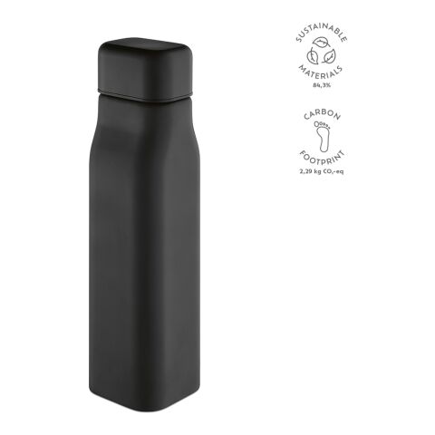 Bouteille / Gourde Virtuos Acier inoxydable recyclé 1030 ml Noir | sans marquage