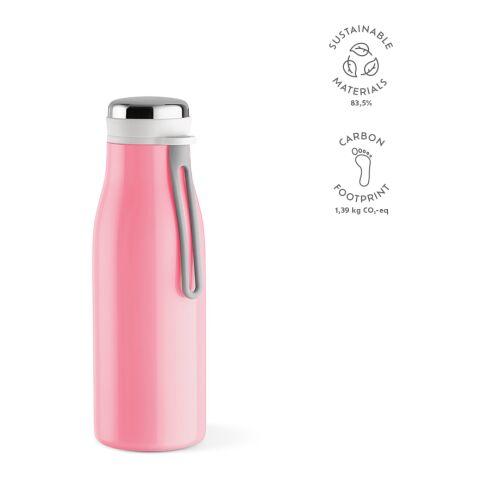 Bouteille / Gourde Arkansas 350 Acier inoxydable recyclé 400 ml Rose clair | sans marquage
