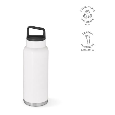 Bouteille / Gourde Zambezi 1000W acier inoxydable recyclé 1160 ml Blanc | sans marquage