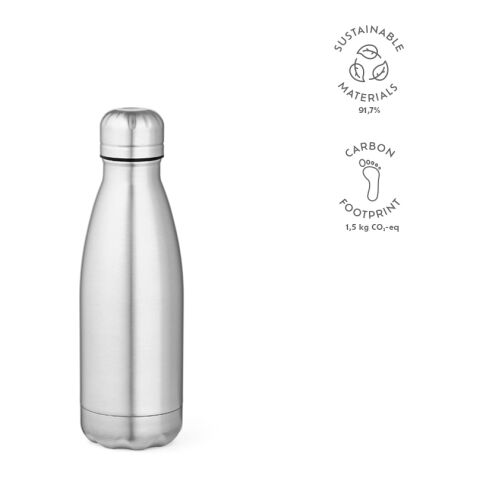 Bouteille / Gourde Mississippi 450P acier inoxydable recyclé 430 ml Argent | sans marquage