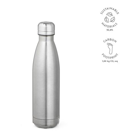 Bouteille / Gourde Mississippi 550P acier inoxydable recyclé 535 ml Argent | sans marquage