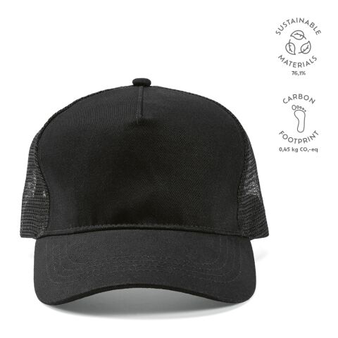 Casquette Zappa rPET 220 g/m Noir | sans marquage