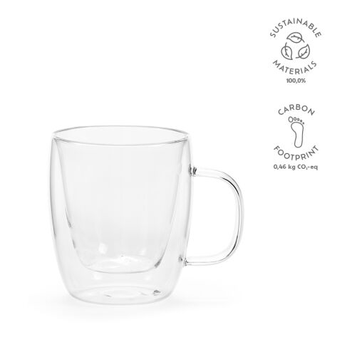 Mug Elbe 220 en verre borosilicate 250 ml Transparent | sans marquage