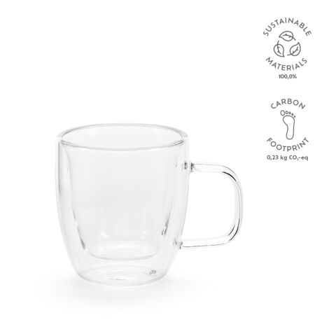 Mug Elbe 75 en verre borosilicate 65 ml Transparent | sans marquage