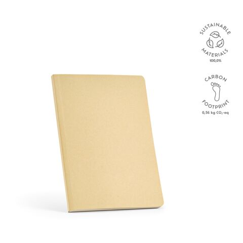 Bloc-notes Cervantes A5 Papier recyclé 70 g/m Brun clair | sans marquage | A5
