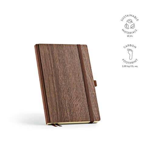Bloc-notes Steinbeck A5 Papier recyclé 70 g/m Marron foncé | sans marquage | A5