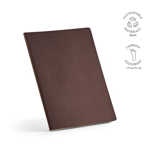 Bloc-notes Bronte A4 Papier recyclé 70 gsm marron | sans marquage