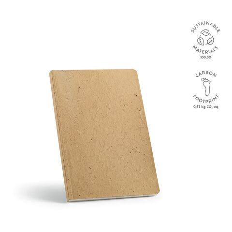 Bloc-notes Fitzgerald A5 Papier recyclé 80 g/m Brun clair | sans marquage | A5