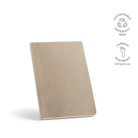 Bloc-notes Poe A5 Papier recyclé 80 g/m Gris clair | sans marquage | A5