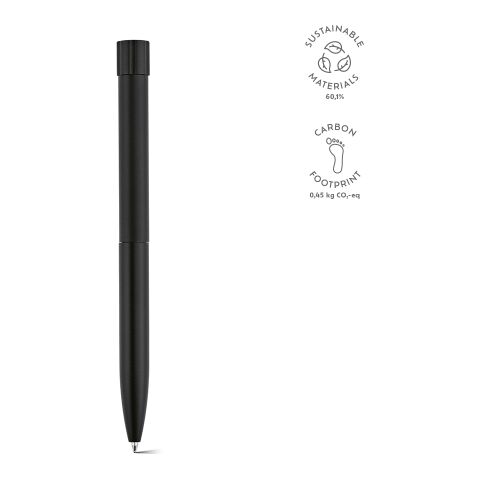 Stylo à bille Borges Aluminium recyclé Encre noire Noir | sans marquage