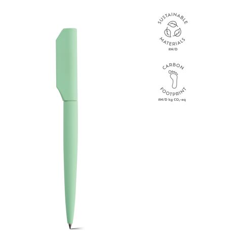 Stylo à bille Rabelais en aluminium recyclé Encre noire Vert clair | sans marquage
