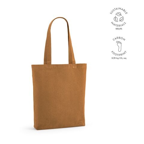 Sac en coton recyclé Elbrus 220 gsm marron | sans marquage