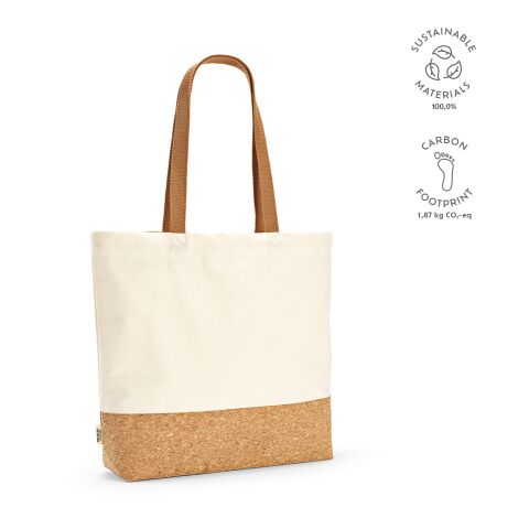 Sac de coton recyclé Vinson 220 g/m Beige | sans marquage