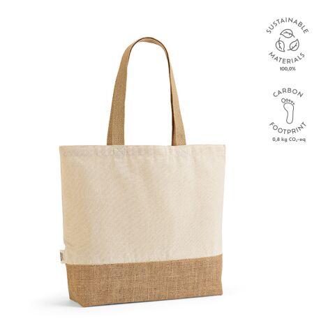 Sac de coton recyclé Mauna Kea 220 g/m Beige | sans marquage
