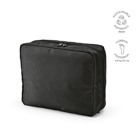 Trousse de toilette Venise rPET Noir | sans marquage