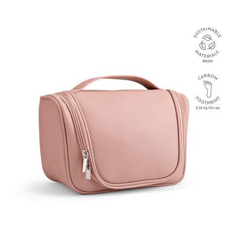Trousse de toilette Shanghai Cuir recyclé Rose | sans marquage