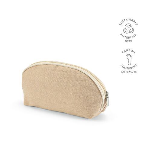 Trousse de toilette Dehli Juco 260 gsm Beige | sans marquage