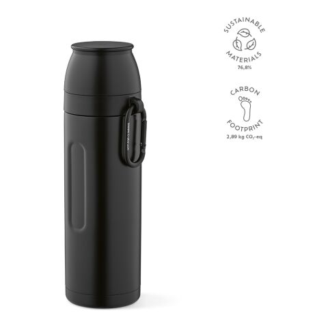 Thermos Loire en acier inoxydable recyclé 810 ml Noir | sans marquage