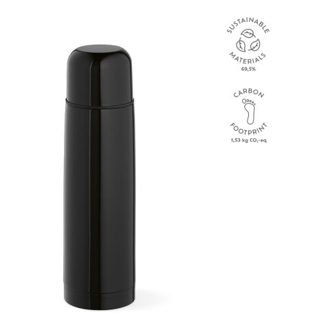 Thermos Danube Acier inoxydable recyclé 500 ml Noir | sans marquage