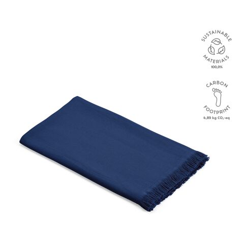 Serviette Cellini Coton recyclé 250 g/m² UE Bleu | sans marquage